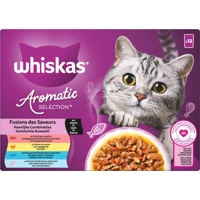 Whiskas Kattenvoer Nat Aromatic Adult 1+ Selectie Multipack 12x85 gr Whiskas Kattenvoer Nat Aromatic Adult 1+ Selectie Multipack 12x85 gr
