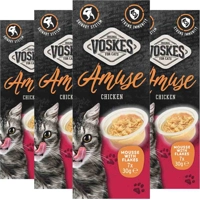 4x Voskes Kattensnack Mousse Kip 7x30 gr product name