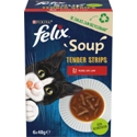 Felix Soup Tender Strips met rund/kip/lam kattensoep (6x48g) 4 x (6 x 48 g)