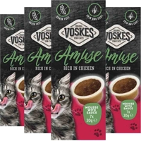 4x Voskes Kattensnack Mousse Kip in Saus 7x30 gr 4x Voskes Kattensnack Mousse Kip in Saus 7x30 gr
