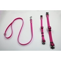 Halsband of looplijn Luca anti-slip rubber fuchsia Band 20 mm