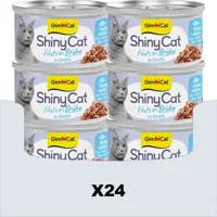 24x GimCat Kattenvoer Nat ShinyCat Filets in Bouillon Tonijn & Anjovis 70 gr 24x GimCat Kattenvoer Nat ShinyCat Filets in Bouillon Tonijn & Anjovis 70 gr