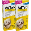 2x AdTab Anti Vlo en Teek Kauwtabletten Hond>2,5-5,5 kg 3 tabletten