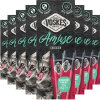 8x Voskes Kattensnack Liquid Treat Kip 20x15 gr product name