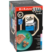 Sheba Kattenvoer Nat Classic Paté Vis Selectie Multipack 12x85 gr Sheba Kattenvoer Nat Classic Paté Vis Selectie Multipack 12x85 gr