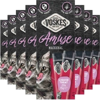 8x Voskes Kattensnack Liquid Treat Makreel 20x15 gr product name