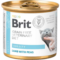 Brit Veterinary Diet Cat - Grain free - Obesity - Blik - 6 x 200 g product name