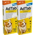 2x AdTab Anti Vlo en Teek Kauwtabletten Hond>5,5-11 kg 3 tabletten