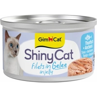 24x GimCat Kattenvoer Nat ShinyCat Filets in Jelly Tonijn & Anjovis 70 gr product name