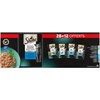 Sheba Kattenvoer Nat Mini Filets in Saus Vis Multipack 40x85 gr Sheba Kattenvoer Nat Mini Filets in Saus Vis Multipack 40x85 gr