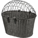 Trixie stuur fietsmand met draadkap antraciet 44x41x34 cm