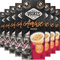8x Voskes Kattensnack Mousse Kip 7x30 gr product name