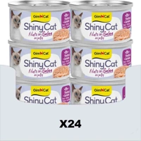 24x GimCat Kattenvoer Nat ShinyCat Filets in Jelly Tonijn & Garnalen 70 gr product name