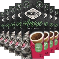 8x Voskes Kattensnack Mousse Kip in Saus 7x30 gr product name