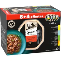 Sheba Kattenvoer Nat Sauce Collection Traiteur Selectie Multipack 12x85 gr Sheba Kattenvoer Nat Sauce Collection Traiteur Selectie Multipack 12x85 gr