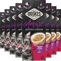 8x Voskes Kattensnack Mousse Makreel&Kip 7x30 gr product name