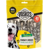 Voskes Hondensnack Rawhide Sticks Vis 40 stuks Voskes Hondensnack Rawhide Sticks Vis 40 stuks