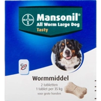 Mansonil All Worm Large Dog 2 tabletten