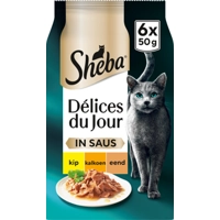 Sheba Délices du Jour in Saus - Kip, Kalkoen en Eend