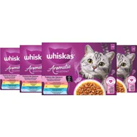4x Whiskas Kattenvoer Nat Aromatic Adult 1+ Selectie Multipack 12x85 gr 4x Whiskas Kattenvoer Nat Aromatic Adult 1+ Selectie Multipack 12x85 gr