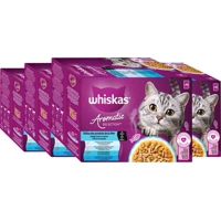4x Whiskas Kattenvoer Nat Aromatic Adult 1+ Zeevruchten Selectie Multipack 12x85 gr product name