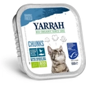 Yarrah Bio Kuipje Brokjes Kattenvoer Kip - Haring 100 gr