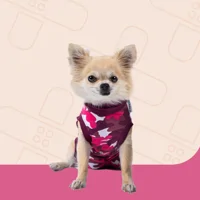 Suitical Recovery Suit Hond - XXXS - Roze Camouflage Suitical Recovery Suit Hond - XXXS - Roze Camouflage