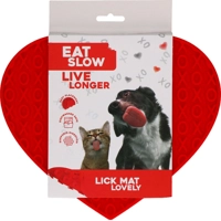 Eat Slow Live Longer Lick Mat Heart - Rood product name