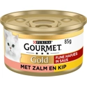 24x Gourmet Gold Fijne Hapjes Zalm - Kip 85 gr