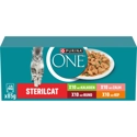 Purina ONE Adult Sterilcat Kattenvoer Nat Rund&Kalkoen&Kip&Zalm 40 x 85 gr
