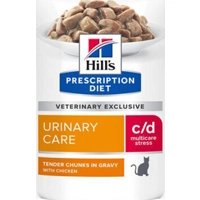 Hill's c/d - Urinary Stress - Feline - Kip - maaltijdzakje 24x 85 gr