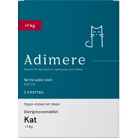 Adimere tegen vlooien en teken - kat - 6 pipetten Adimere tegen vlooien en teken - kat - 6 pipetten