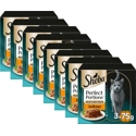 8x Sheba Perfect Portions Adult Kattenvoer Natvoer Luxe Kalkoen in Saus 3 x 2 stuks