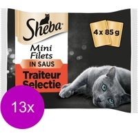 13x Sheba Mini Filets Adult Kattenvoer Natvoer Traiteur Selectie Kuipjes 340 gr product name