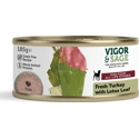 Vigor&Sage Hondenvoer Vers-in-Blik Kalkoen - Lotus Leaf 185 gr