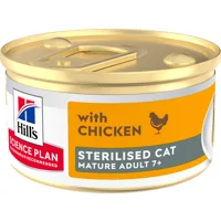 Hill's Science Plan Feline Sterilised Mature Adult Premium Mousse - Kip - 12 x 85 g Hill's Science Plan Feline Sterilised Mature Adult Premium Mousse - Kip - 12 x 85 g