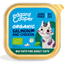 Edgard & Cooper biologisch zalm en kip paté kat natvoer kuipjes 16 x 85gr