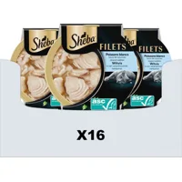 16x Sheba Kattenvoer Nat Filets in Saus Witvis 60gr 16x Sheba Kattenvoer Nat Filets in Saus Witvis 60gr