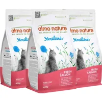 3x Almo Nature Kattenvoer Droog Sterilised Zalm 400 gr 3x Almo Nature Kattenvoer Droog Sterilised Zalm 400 gr