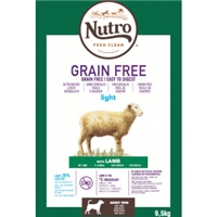 Nutro Grain Free Adult Light Lam Hond 9,5 kg