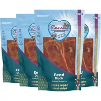 4x Renske Gezonde Beloning Vleesrepen Hondensnack Eend 1 kg 4x Renske Gezonde Beloning Vleesrepen Hondensnack Eend 1 kg