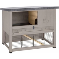 Ferplast Konijnenhok Ranch 100 Restyle 95x64.5x84.5 cm grijs 57090011