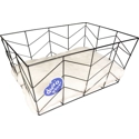 Duvo+ caviar metalen mand rechthoekig zwart 40x29x19cm