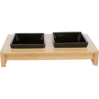 Trixie Voer-Waterbak Set - Keramiek - Hout - 0,4 L - 36 x 19 x 7 cm product name