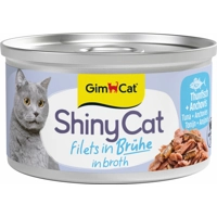 GimCat Kattenvoer Nat ShinyCat Filets in Bouillon Tonijn&Anjovis 70 gr product name