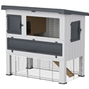 Ferplast Konijnenhok Grand Lodge - 120x73x110 cm - Grijs/Wit