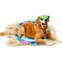 Coolpets tropical premium koelmat flamingo hond Diameter: 65cm