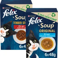 Felix Soup Vis Selectie - 12 x 48 gram Felix Soup Vis Selectie - 12 x 48 gram