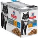 Hill's Science Plan Sterilised Cat Mature Adult Natvoer Multipack kip en vis natvoer 12x85 gram