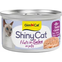GimCat Kattenvoer Nat ShinyCat Filets in Jelly Tonijn&Garnalen 70 gr GimCat Kattenvoer Nat ShinyCat Filets in Jelly Tonijn&Garnalen 70 gr